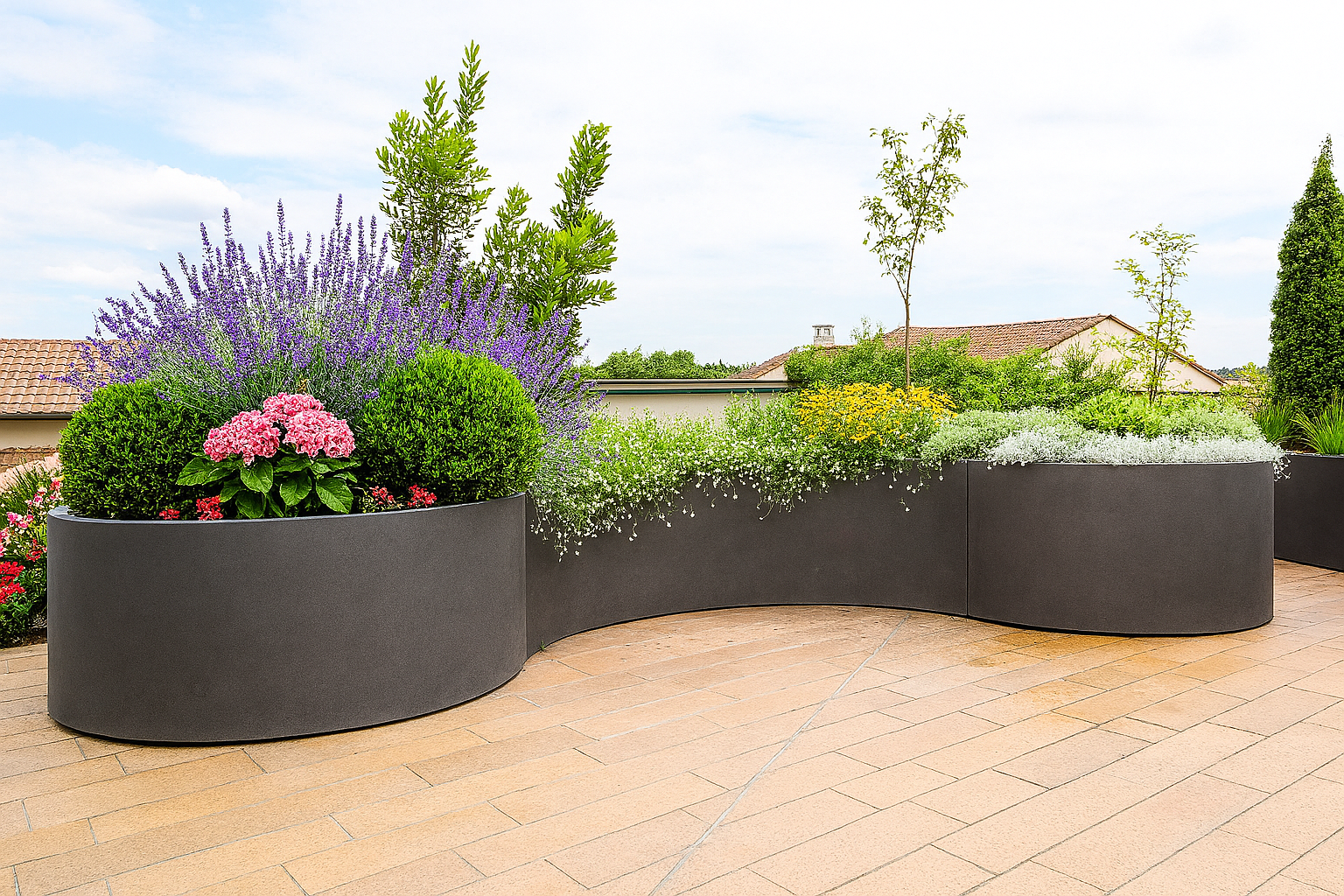 Custom Fiberglass Planters