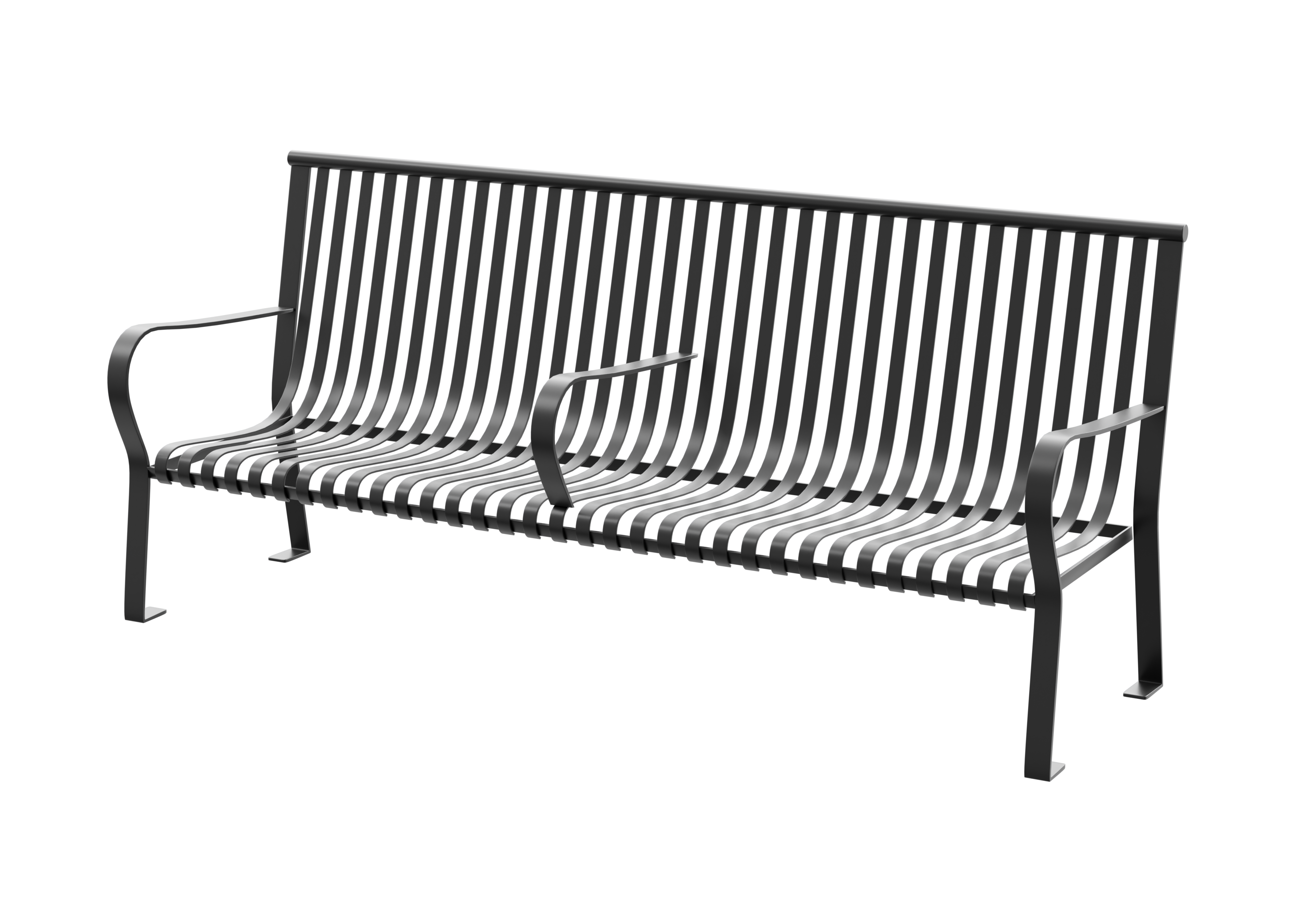 Metro Slat Bench for Public Spaces in California - Pure Design Werx