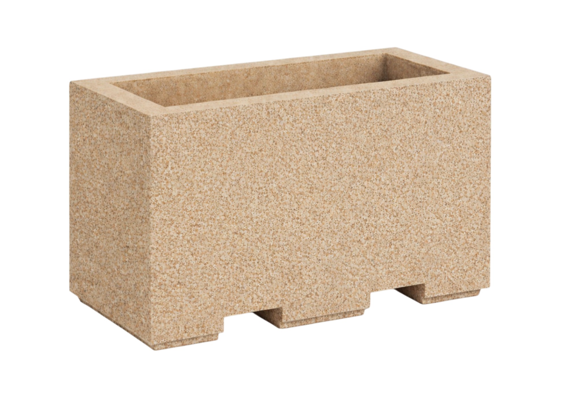Jardinera de hormigón macizo para control de tráfico
