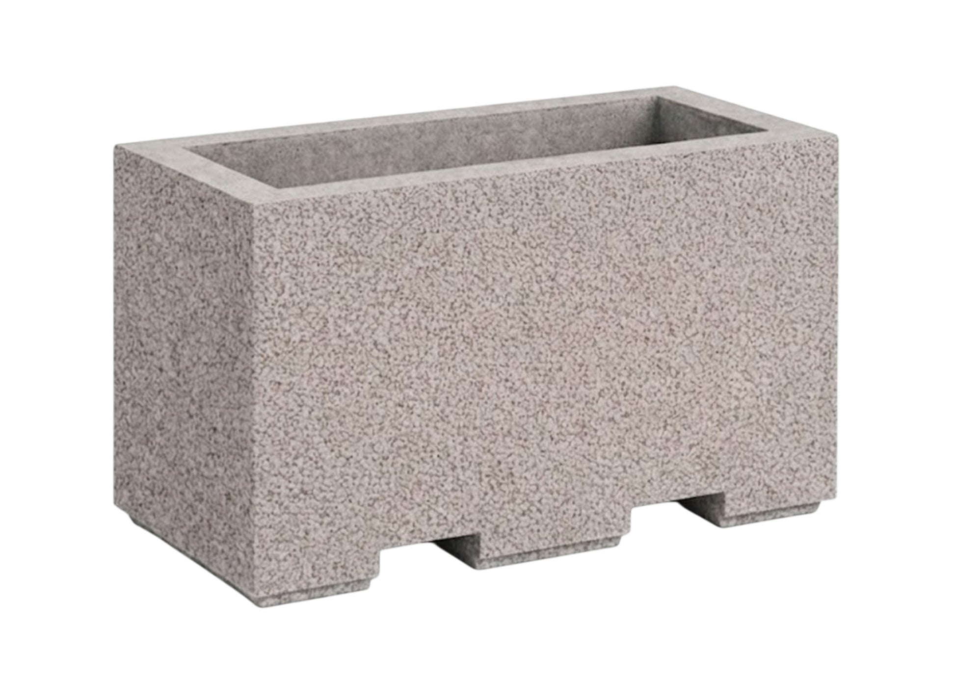 Jardinera de hormigón macizo para control de tráfico