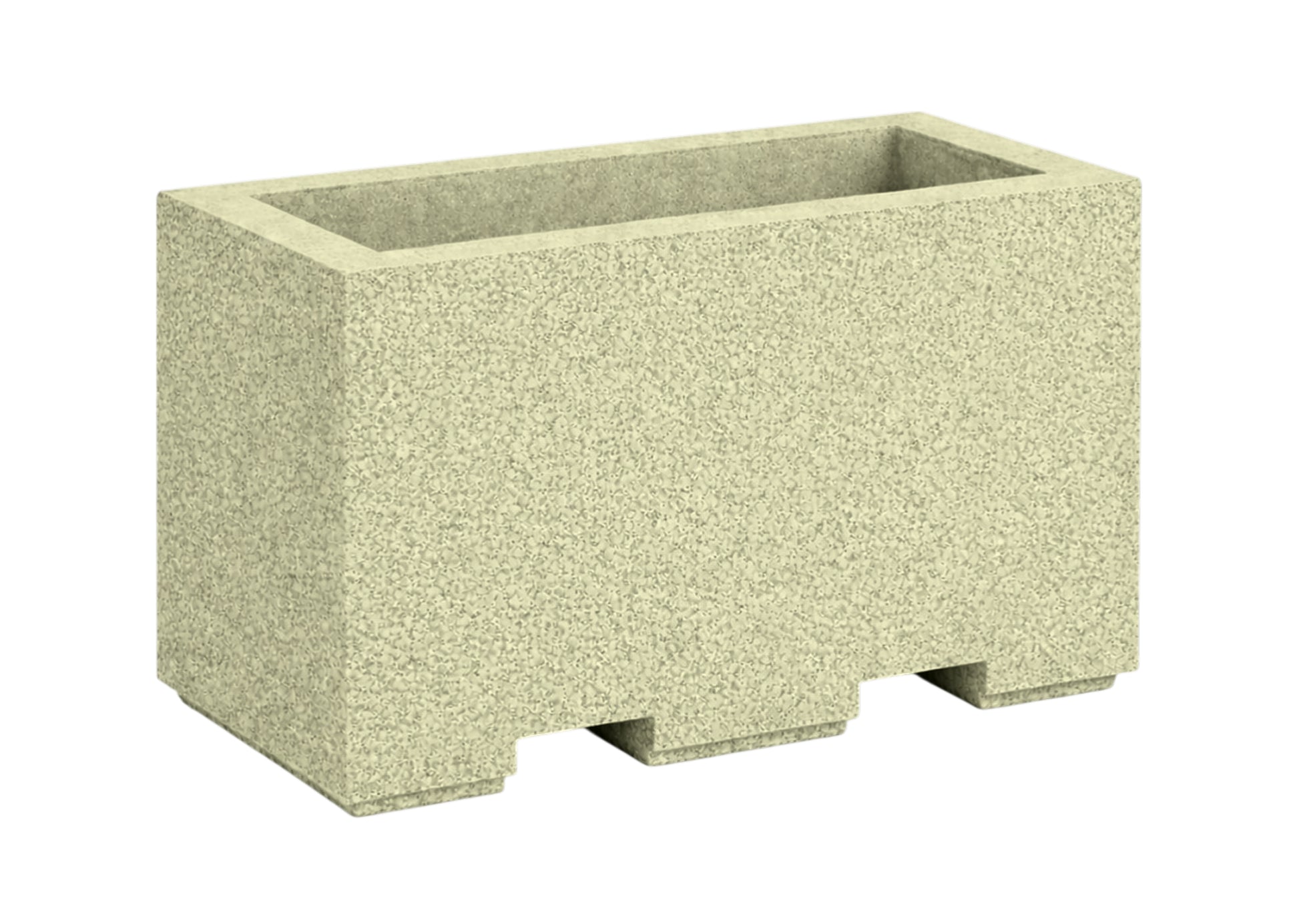 Jardinera de hormigón macizo para control de tráfico